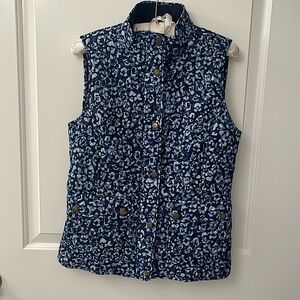 TALBOTS FLEECE LINED VEST, Blue, SZ XS